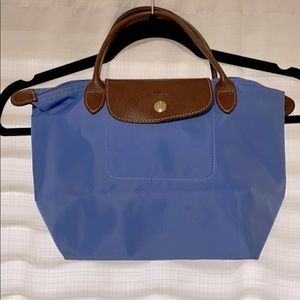 Longchamp top handle tote, sky blue